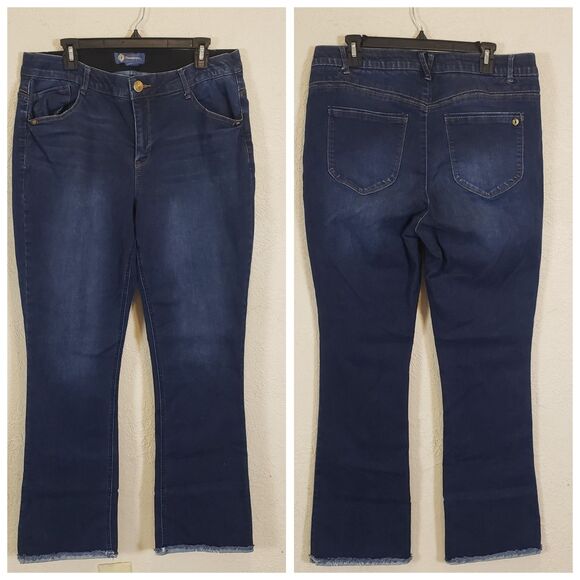 Democracy Ab Solution Itty Bitty Bootcut Jeans Dark Wash Women’s 18W - Picture 1 of 12